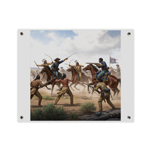Load image into Gallery viewer, Acrylic Wall Art Panel - 9th Cavalry Regiment fighting Native Americans during the Indian Wars
