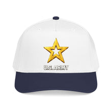 Load image into Gallery viewer, Mid Profile Baseball Cap - Army Star W Us Army w White Star - 3D - Enhanced
