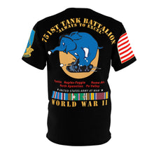 Load image into Gallery viewer, Unisex All Over Print (AOP) - 751st Tank Battalion - Always to Excel - w Tank w SSI WWII Eu Svc
