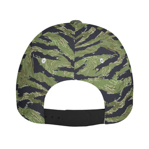 All-Over Print Peaked Tiger Stripe Camouflage Cap