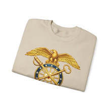 Load image into Gallery viewer, Crewneck Sweatshirt - Quartermaster Corps Branch Insignia - 3D - Enhanced
