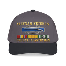 Load image into Gallery viewer, Mid Profile Baseball Cap - Army - Vietnam Veteran - Cbt Infantryman w CIB VN SVC - 3D X 300
