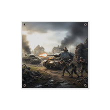Load image into Gallery viewer, Acrylic Wall Art Panel - Tank Destroyer - M10 Wolverine vs German Panzer Tank
