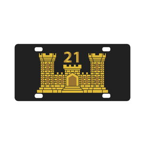 Army - 21st Engineer Battalion w Number wo Txt Classic License Plate