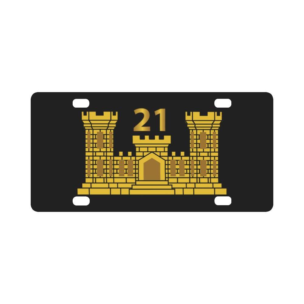 Army - 21st Engineer Battalion w Number wo Txt Classic License Plate