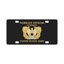 Load image into Gallery viewer, Army - Warrant Officer - W01 - Veteran - Flat - Eagle and Bar X 300 Classic License Plate
