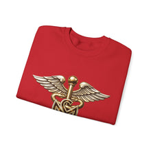 Load image into Gallery viewer, Crewneck Sweatshirt - Army Medical Service Corps (MS) Branch Insignia - 3D - Enhanced
