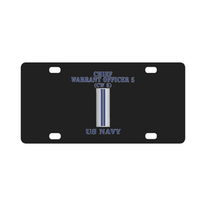 Navy - Rank - Chief Warrant Officer - CW5 Classic License Plate