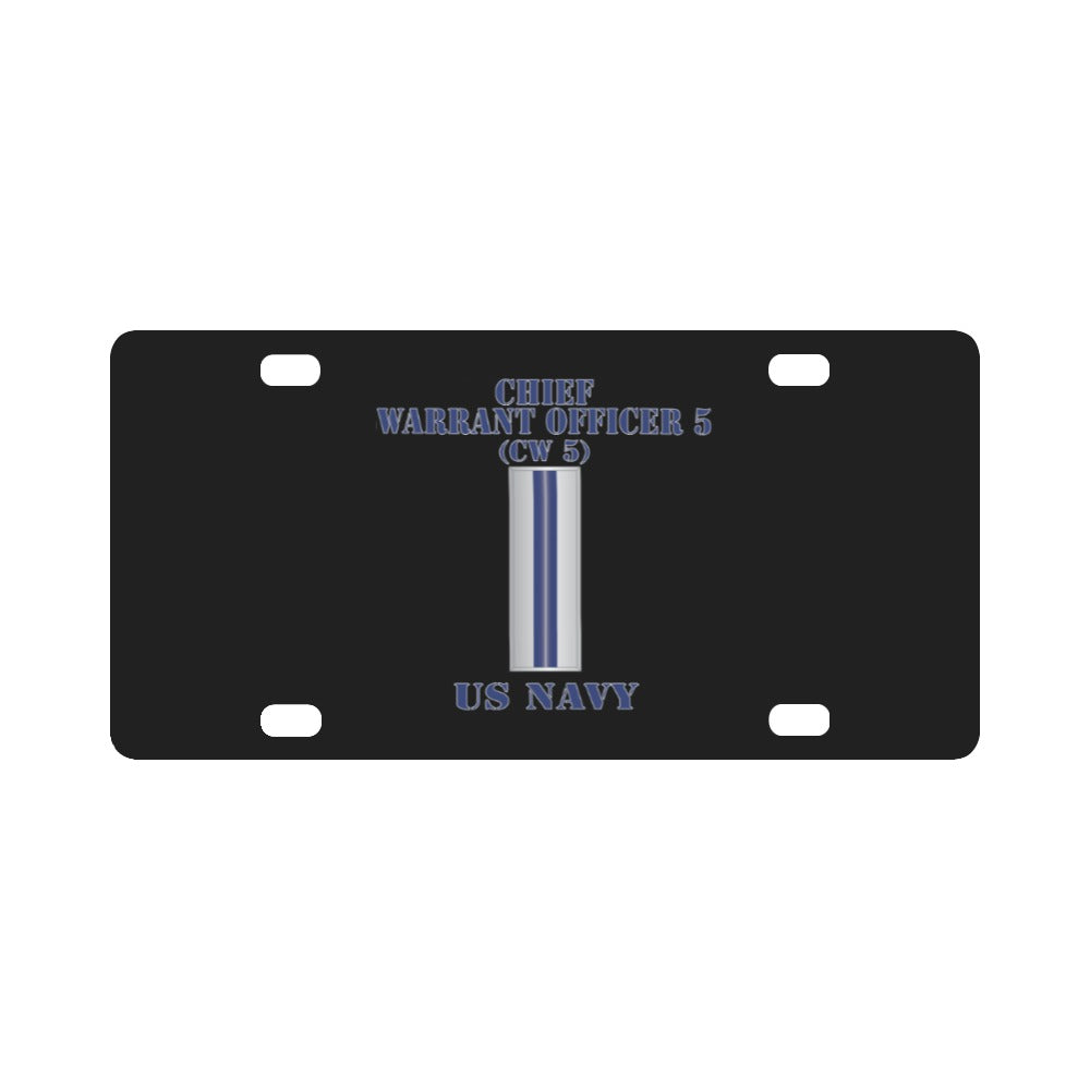 Navy - Rank - Chief Warrant Officer - CW5 Classic License Plate