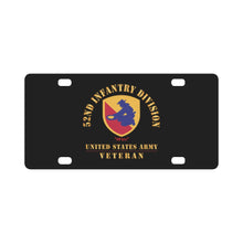 Load image into Gallery viewer, Army - SSI - 52nd Infantry Division (1946-1947) - 49'ers - US Army Veteran X 300 Classic License Plate
