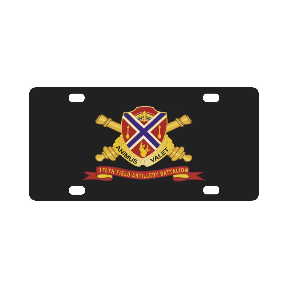 Army - 175th Field Artillery Battalion - DUI w Br - Ribbon X 300 Classic License Plate