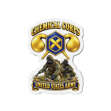 Load image into Gallery viewer, Die-Cut Magnet - Army - Chemical Corps w Scene - 3D - Enhanced
