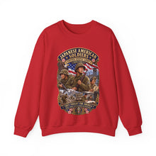 Load image into Gallery viewer, Crewneck Sweatshirt - Japanese American WWII Soldiers - 3D - Enhanced
