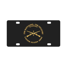 Load image into Gallery viewer, Army - 2nd Battalion, 2nd Infantry Regiment Branch - Ramrods - US Army X 300 Classic License Plate
