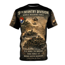 Load image into Gallery viewer, 9th Infantry Division Vietnam Tribute All-Over Print Tee — Mobile Riverine Force (MRF)
