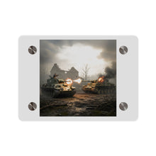 Load image into Gallery viewer, Acrylic Wall Art Panel - M10 Wolverine battles German Panzer Tank WWII
