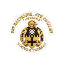 Load image into Gallery viewer, Kiss-Cut Stickers - Army - 1st Bn, 5th Cavalry - Airmobile - Vietnam Veteran 3D X 300
