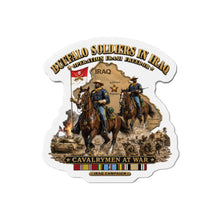 Load image into Gallery viewer, Die-Cut Magnet - Army - Buffalo Soldiers in Iraq - OIF - Cavalrymen at War  w IRAQ SVC - 3D - Enhanced
