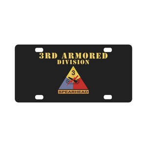 Army - 3rd Armored Division X 300 - Hat Classic License Plate