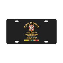Load image into Gallery viewer, Army - 116th Infantry Regt - 1st ID - D Day w SVC Classic License Plate
