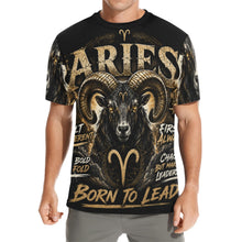 Load image into Gallery viewer, Aries - Born to lead Men's All Over Print Crew Neck T-Shirt
