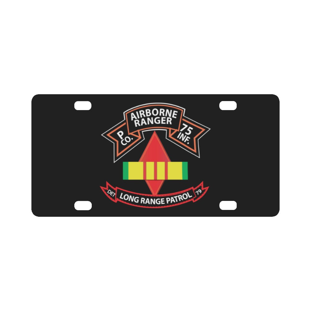 SSI - Vietnam - P Co 75th Ranger - 5th Infantry Division - VN Ribbon - LRSD X 300 Classic License Plate