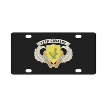 Load image into Gallery viewer, Army - Airborne Badge - 12th Cavalry Airborne - SSI w 12th Cav X 300 Classic License Plate
