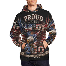 Load image into Gallery viewer, Proud to be American - 250th anniversary w Fireworks Men's All Over Print Hoodie (USA Size) (Model H13)
