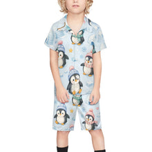 Load image into Gallery viewer, 135gsm Children's Casual Beach Set(All-Over Printing) - Penguin Winter Wonderland
