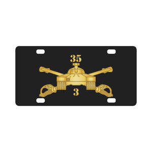 Army - 3rd Bn, 35th Armor - Armor Branch wo Txt X 300 Classic License Plate