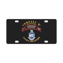 Load image into Gallery viewer, SOF - Co D - 151st Infantry - Ranger X 300 Classic License Plate
