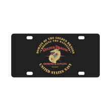 Load image into Gallery viewer, Navy - Domain of the Golden Dragon X 300 Classic License Plate
