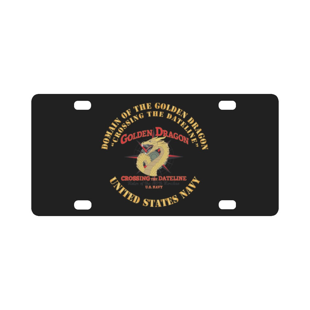 Navy - Domain of the Golden Dragon X 300 Classic License Plate