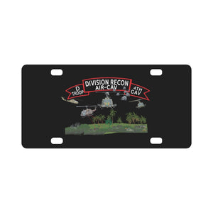 D Troop 4th Cav - Division Recon w Aircraft Classic License Plate