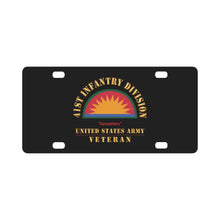 Load image into Gallery viewer, Army - SSI - 41st Infantry Division - Sunsetters - US Army Veteran X 300 Classic License Plate
