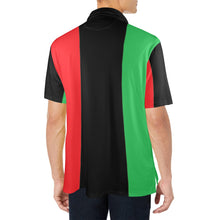 Load image into Gallery viewer, Charlies Polo Golf Shirt - Forest Green - Red Black Green Panel - Right
