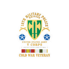 Load image into Gallery viewer, Kiss-Cut Vinyl Decals - Army - 18th MP Brigade - V Corps-  COLD SVC X 300
