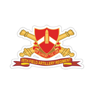 Kiss-Cut Stickers - Army - 28th Field Artillery Regiment w Br - Ribbon X 300