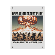 Load image into Gallery viewer, Acrylic Wall Art Panel - Atomic Testing in Nevada Desert Operation Fury
