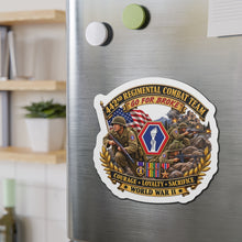 Load image into Gallery viewer, Die-Cut Magnet - Army - 442nd Infantry Regimental Combat Team - 3D - Enhanced with EUR WWII SVC
