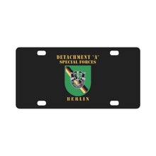 Load image into Gallery viewer, SOF - Detachment A - Berlin w Flash X 300 Classic License Plate

