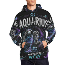 Load image into Gallery viewer, Aquarius - Embrace the Cosmic Difference Men's All Over Print Hoodie (USA Size)
