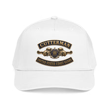 Load image into Gallery viewer, Mid Profile Baseball Cap - USCG - Cutterman - Auxiliary w txt - 3D - Enhanced

