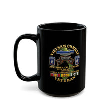 Load image into Gallery viewer, Black Mug  (15oz) - Army - Vietnam Combat Vet - N Co 75th Infantry (Ranger) - 173rd Airborne Bde SSI - 3D - Enhanced
