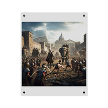Load image into Gallery viewer, Acrylic Wall Art Panel - Hannibal Battling the Roman Legions as he Enters Rome
