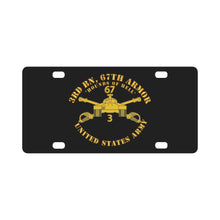 Load image into Gallery viewer, Army - 3rd Bn 67th Armor - Armor Branch Classic License Plate

