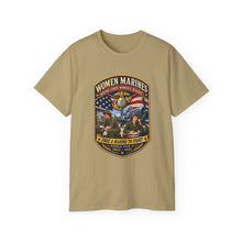 Load image into Gallery viewer, Unisex Ultra Cotton Tee - Women Marines - Marine Corps Womens Reserve - WWII - 3D - Enhanced
