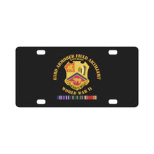 Load image into Gallery viewer, Army - 83rd Armored Field Artillery Bn - WWII w EU SVC Classic License Plate
