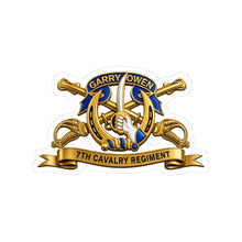 Load image into Gallery viewer, Kiss-Cut Stickers - Army - 7th Cavalry Regiment w Br - Ribbon - 3D - Enhanced

