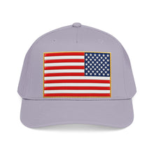 Load image into Gallery viewer, Mid Profile Baseball Cap - Flag - United States - 3D - Enhanced
